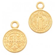 DQ metal charm Jesus 9mm Gold